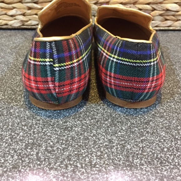 J. Crew Plaid Flats in Red, Green, and Blue - Picture 10 of 13